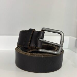 Men's Timberland Genuine Leather Belt - Black with Silver Buckle fits  38-42”